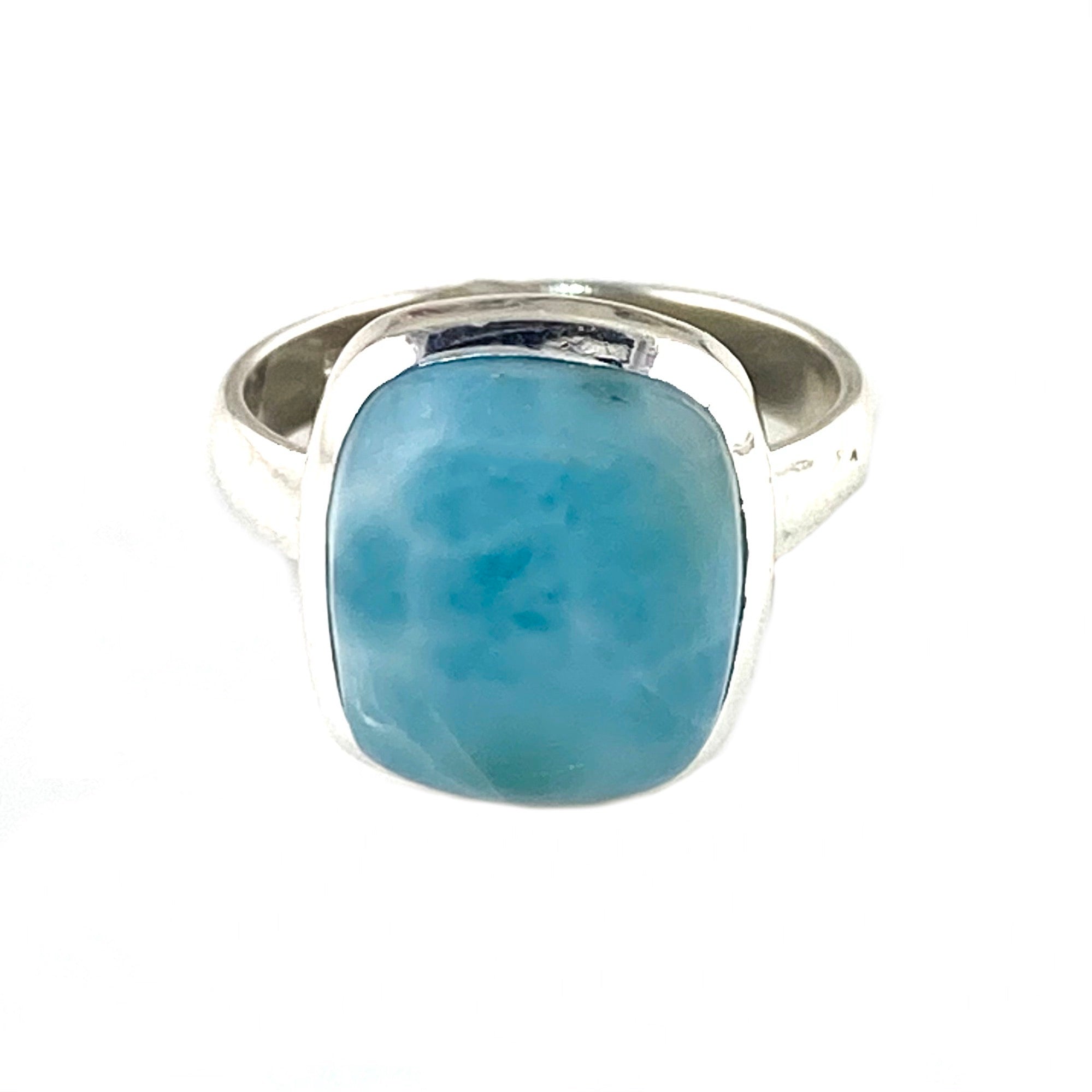 Larimar Sterling Silver Square Ring - Keja Designs Jewelry