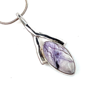 Tiffany Stone Sterling Silver Marquise Pendant - Keja Designs Jewelry