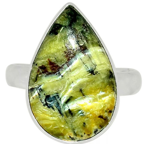 Imperial Opal Sterling Silver Tear Drop Ring - Keja Designs Jewelry