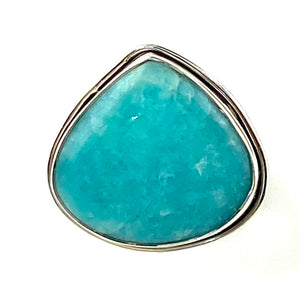 Paraiba Amazonite Sterling Silver Ring - Keja Designs Jewelry