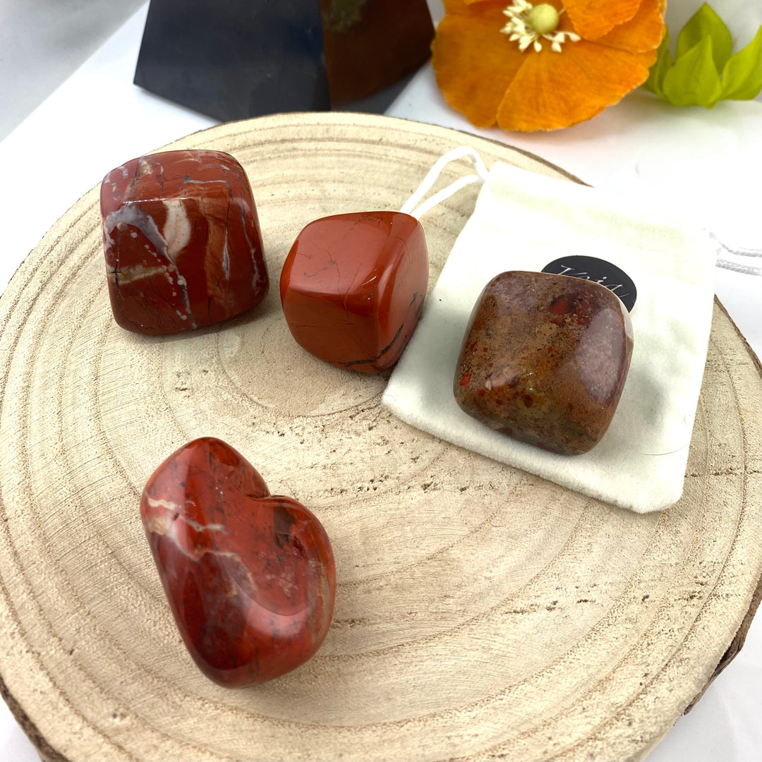 Red Jasper Polished Chunk Stones, Choose Quantity, Polished Red Jasper for Décor or Crystal Grids - Keja Designs Jewelry