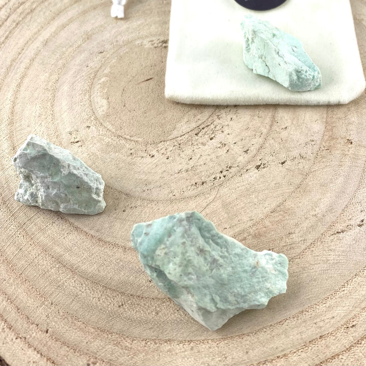 Chrysoprase Rough Chunk Stones, Choose Quantity, Raw Chrysoprase for Décor or Crystal Grids - Keja Designs Jewelry