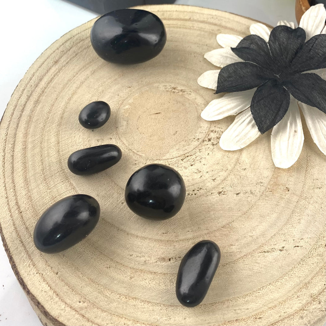 Obsidian Polished Chunk Stones, Choose Quantity, Obsidian Polished Crystal for Décor or Crystal Grids - Keja Designs Jewelry