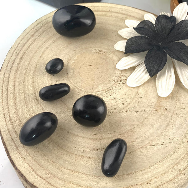 Obsidian Polished Chunk Stones, Choose Quantity, Obsidian Polished Crystal for Décor or Crystal Grids - Keja Designs Jewelry