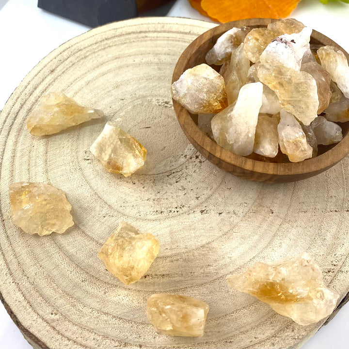 Citrine Rough Chunk Stones, Choose Quantity, Choose Size, Raw Citrine for Décor or Crystal Grids - Keja Designs Jewelry