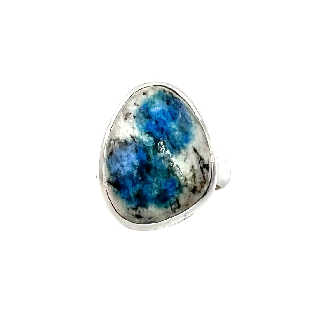 K2 Azurite Sterling Silver Fancy Cut Ring - Keja Designs Jewelry