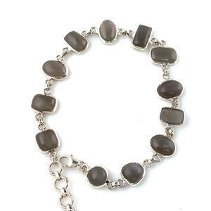 Gray Moonstone Sterling Silver Bracelet - Keja Designs Jewelry