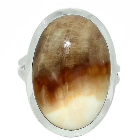 Petrified Wood Sterling Silver Ring - Keja Designs Jewelry
