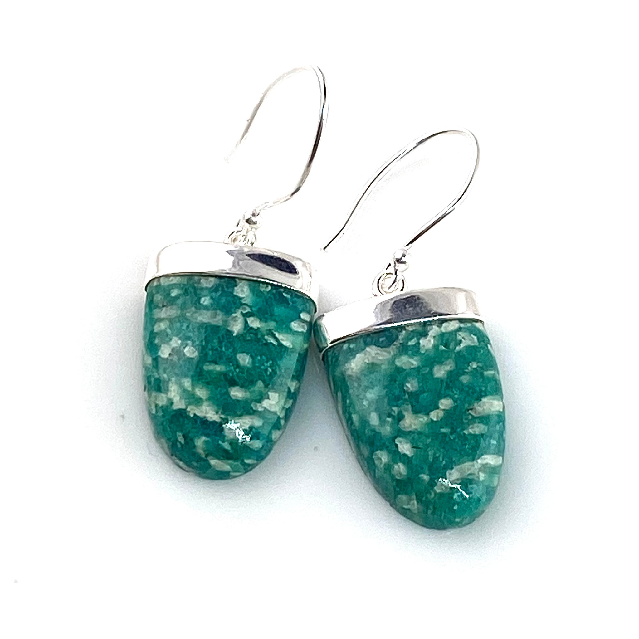 Amazonite Sterling Silver Earrings - Keja Designs Jewelry