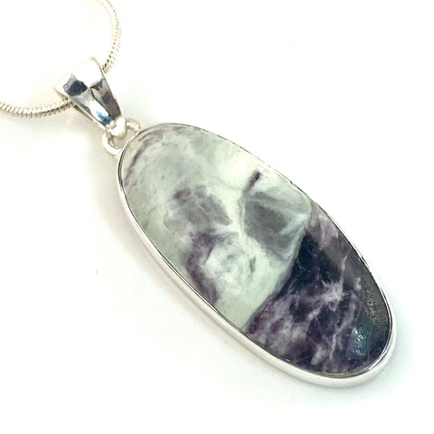 Kammererite Sterling Silver Oval Pendant - Keja Designs Jewelry