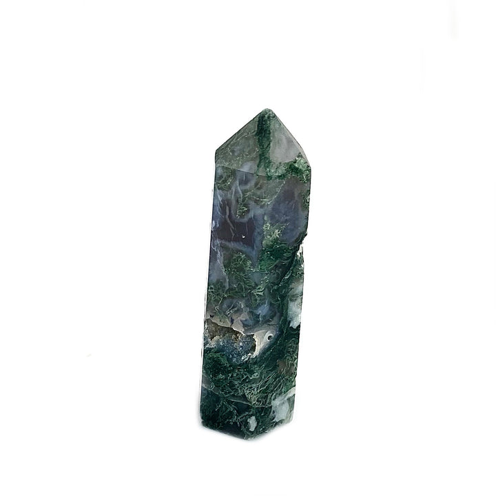 Natural Moss Agate Crystal Tower Obelisks, Healing Crystals, miss Agate for Décor - Keja Designs Jewelry