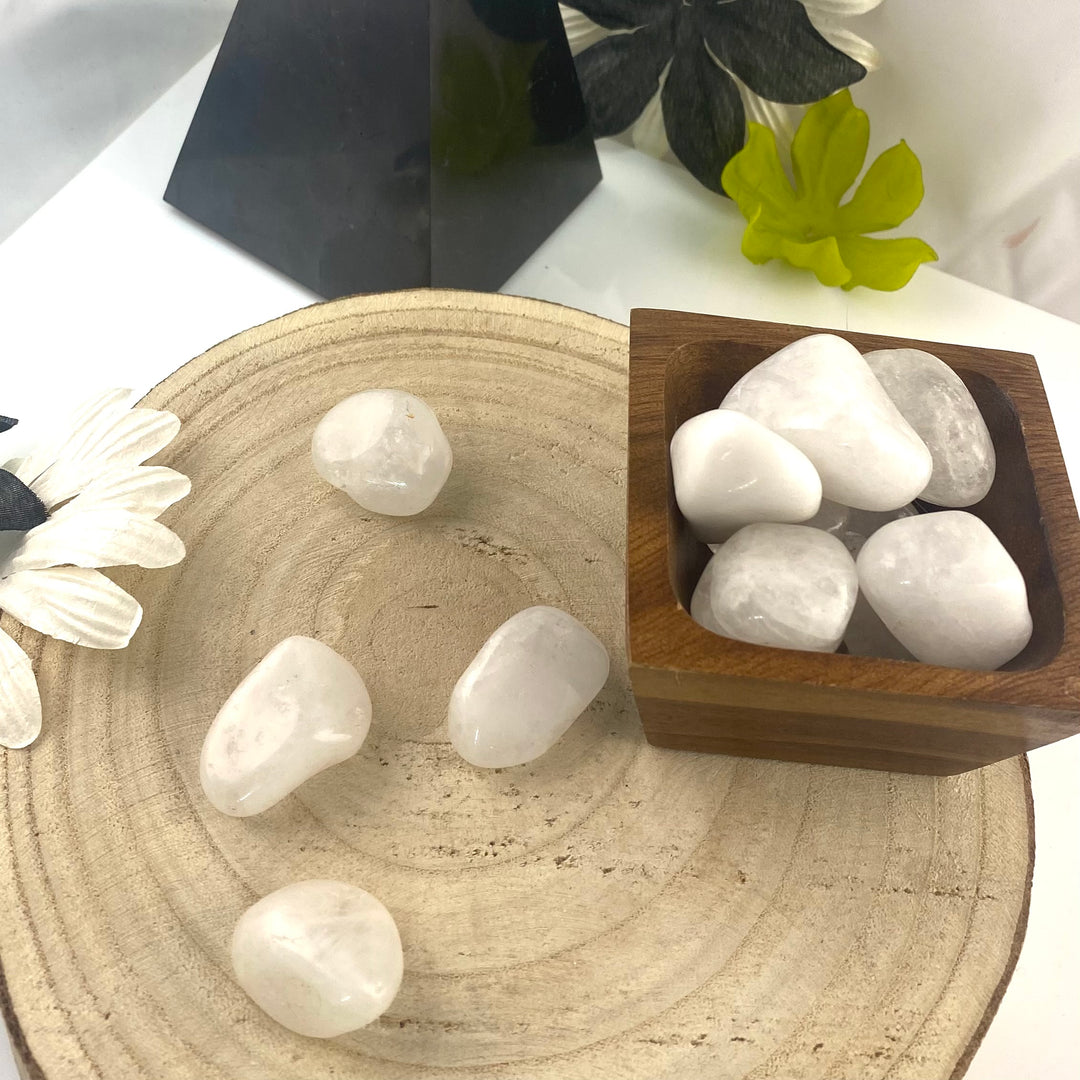 Milky Quartz Polished Chunk Stones, Choose Quantity, Polished Milky Quartz for Décor or Crystal Grids - Keja Designs Jewelry