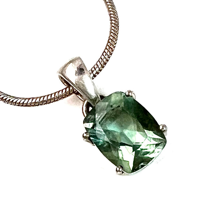 Belgian Fluorite Sterling Silver Pendant - Keja Designs Jewelry