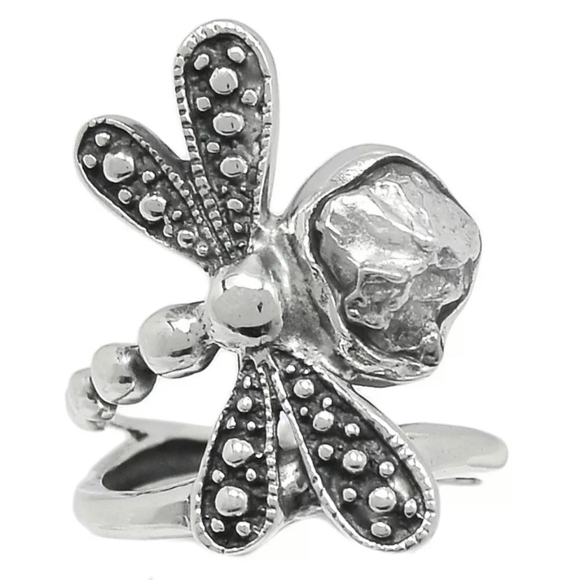 Campo de Cielo Dragonfly Sterling Silver Ring - Keja Designs Jewelry