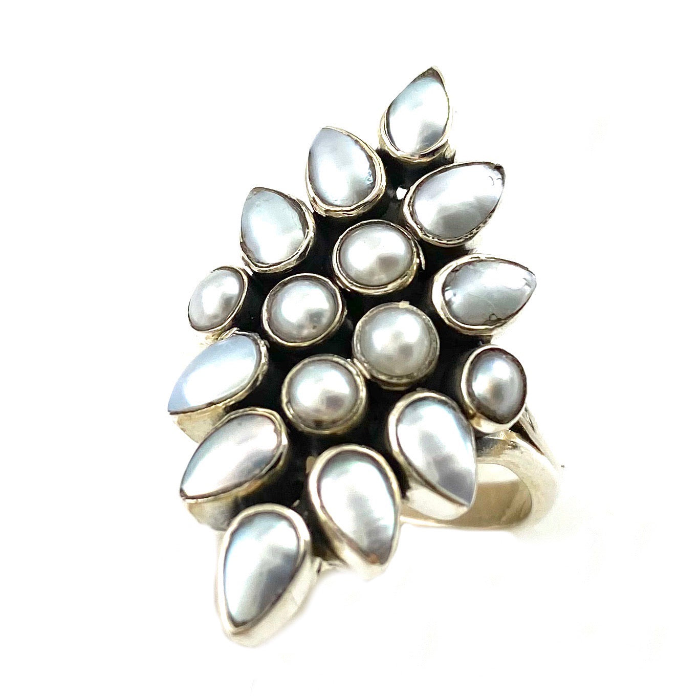 Pearl Sterling Silver Wow Ring - Keja Designs Jewelry