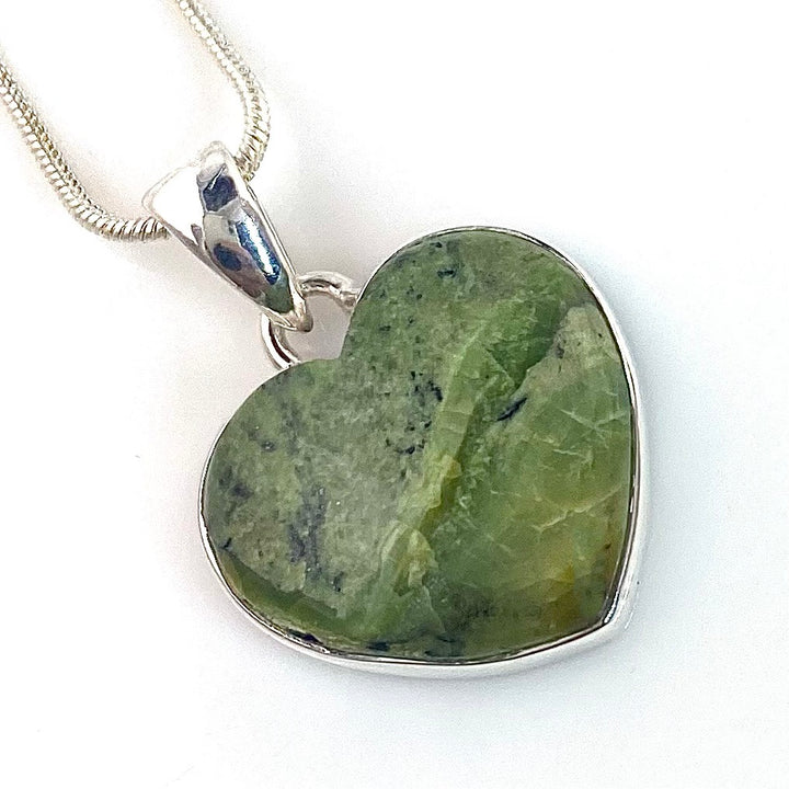 Imperial Opal Sterling Silver Heart Pendant - Keja Designs Jewelry