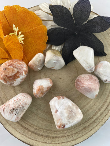 Orange Scolecite Polished Chunk Stones, Choose Size, Orange Scolecite for Meditation or Crystal Grids - Keja Designs Jewelry