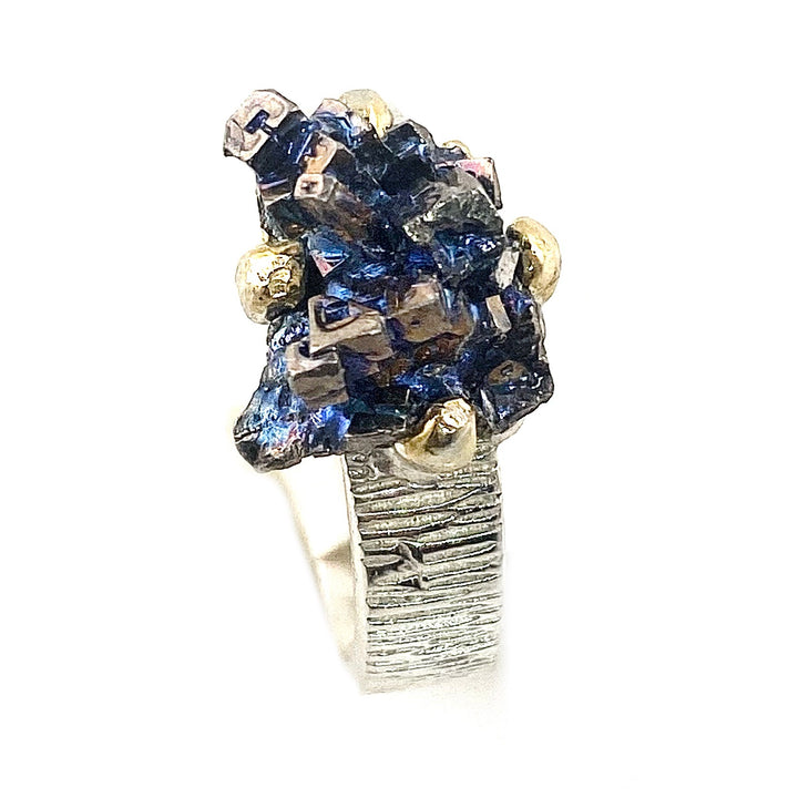 Bismuth Crystal Silver Rhodium &amp; Gold Plated Ring - Keja Designs Jewelry