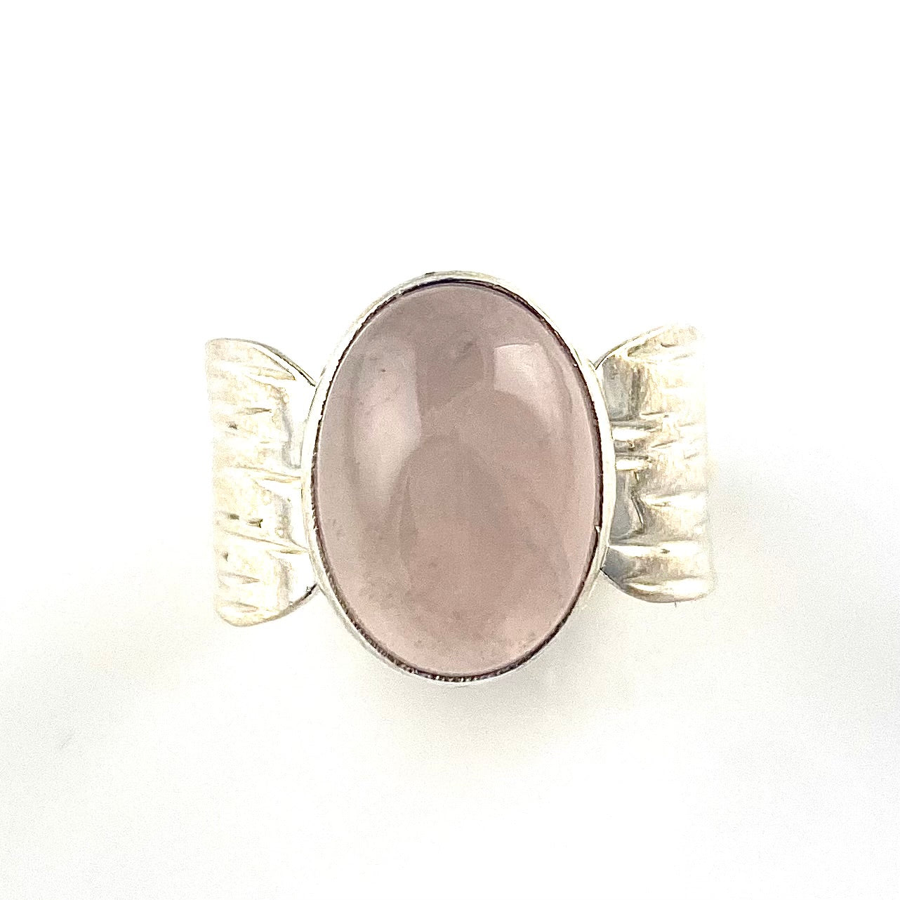 Rose Quartz - Pretty in Pink Oval - Sterling Silver Ring - Keja Designs Jewelry