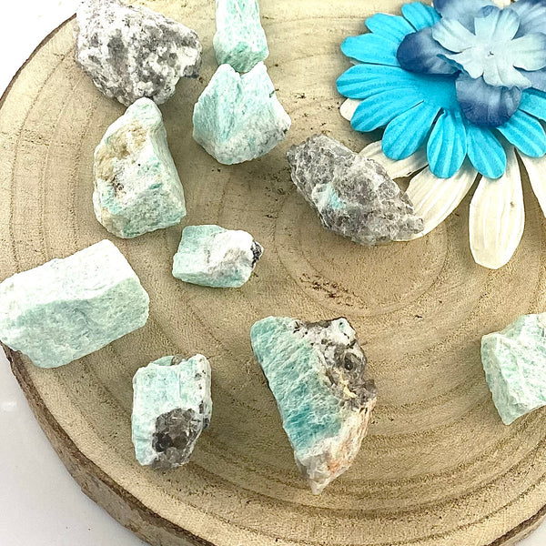 Amazonite Rough Chunk Stones, Choose Size, Choose Quantity, Amazonite Rough Crystal for Décor or Crystal Grids - Keja Designs Jewelry