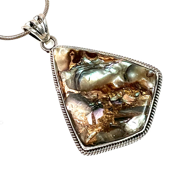 Abalone Sterling Silver Pendant - Keja Designs Jewelry