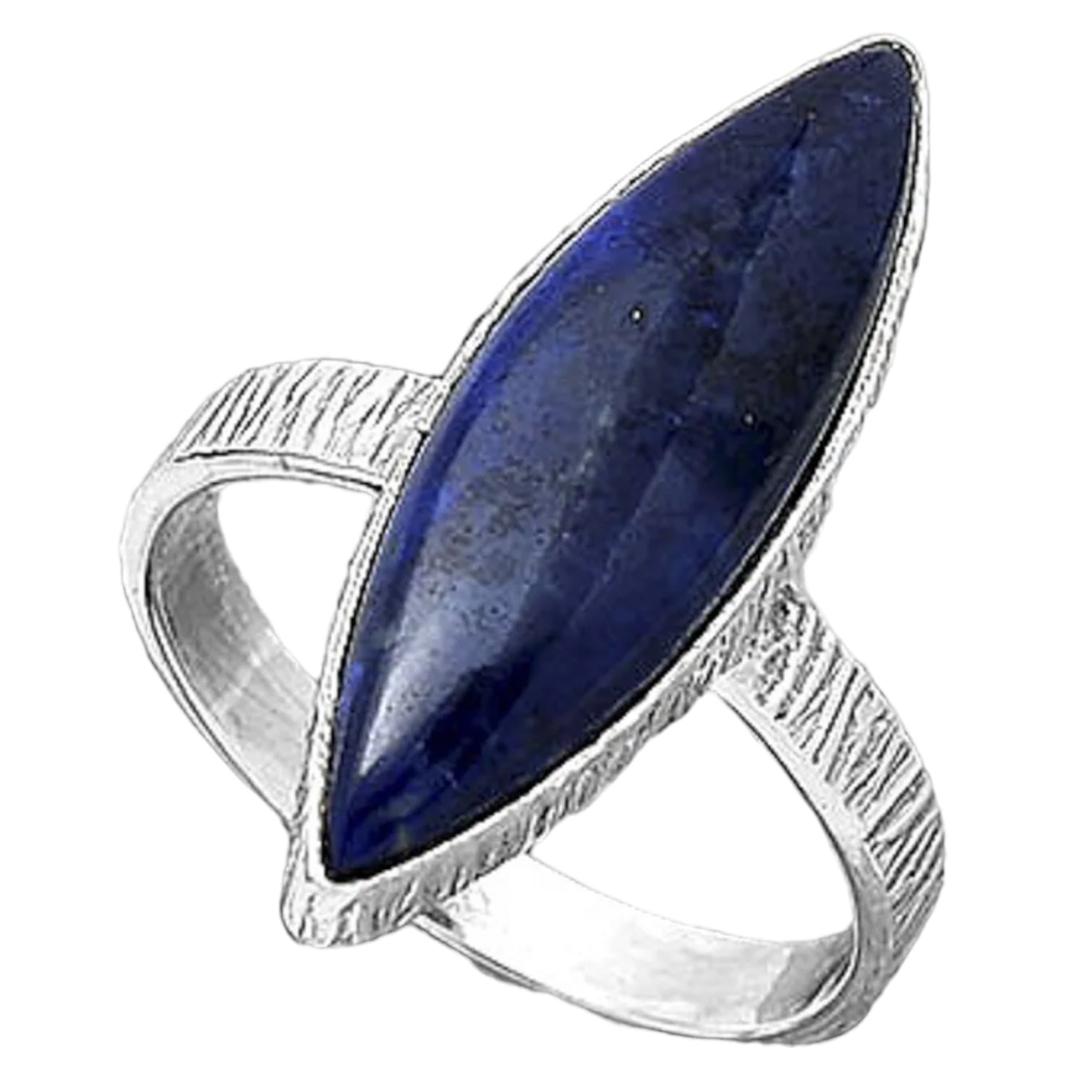 Lapis Sterling Silver Marquise Ring - Keja Designs Jewelry