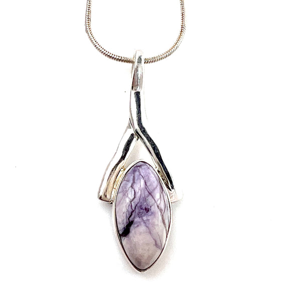 Tiffany Stone Sterling Silver Marquise Pendant - Keja Designs Jewelry