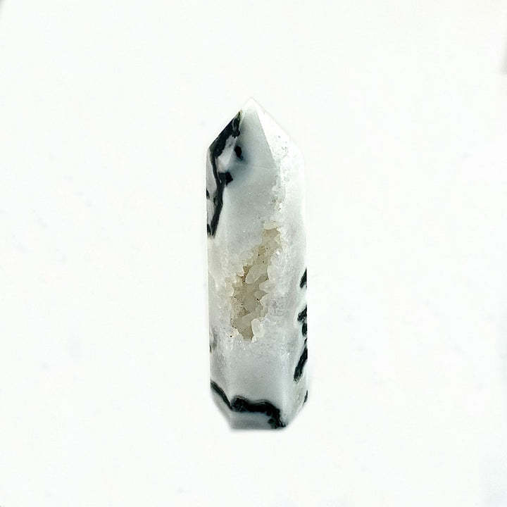 Natural Moss Agate Crystal Tower Obelisks, Healing Crystals, miss Agate for Décor - Keja Designs Jewelry