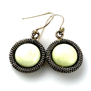 Lemon Chrysoprase Sterling Silver Earrings - Keja Designs Jewelry