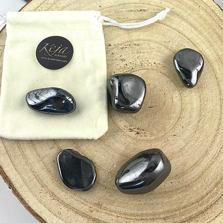 Hematite Polished Chunk Stones, Choose Quantity, Polished Hematite for Décor or Crystal Grids - Keja Designs Jewelry