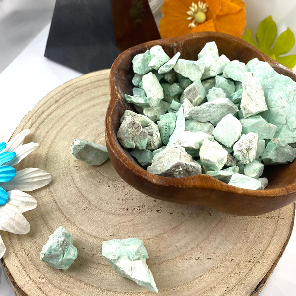 Chrysoprase Rough Chunk Stones, Choose Quantity, Raw Chrysoprase for Décor or Crystal Grids - Keja Designs Jewelry