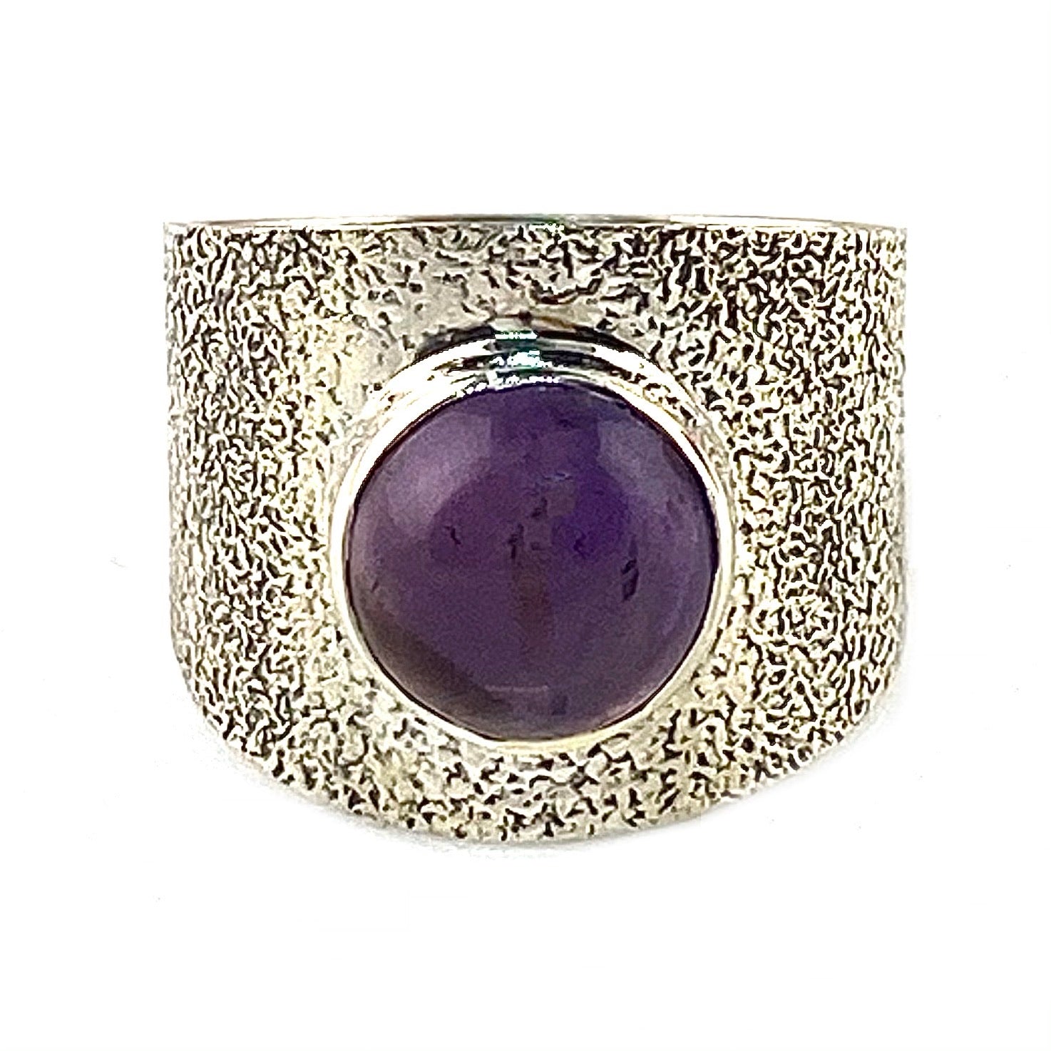 Amethyst Sterling Silver Band Ring - Keja Designs Jewelry
