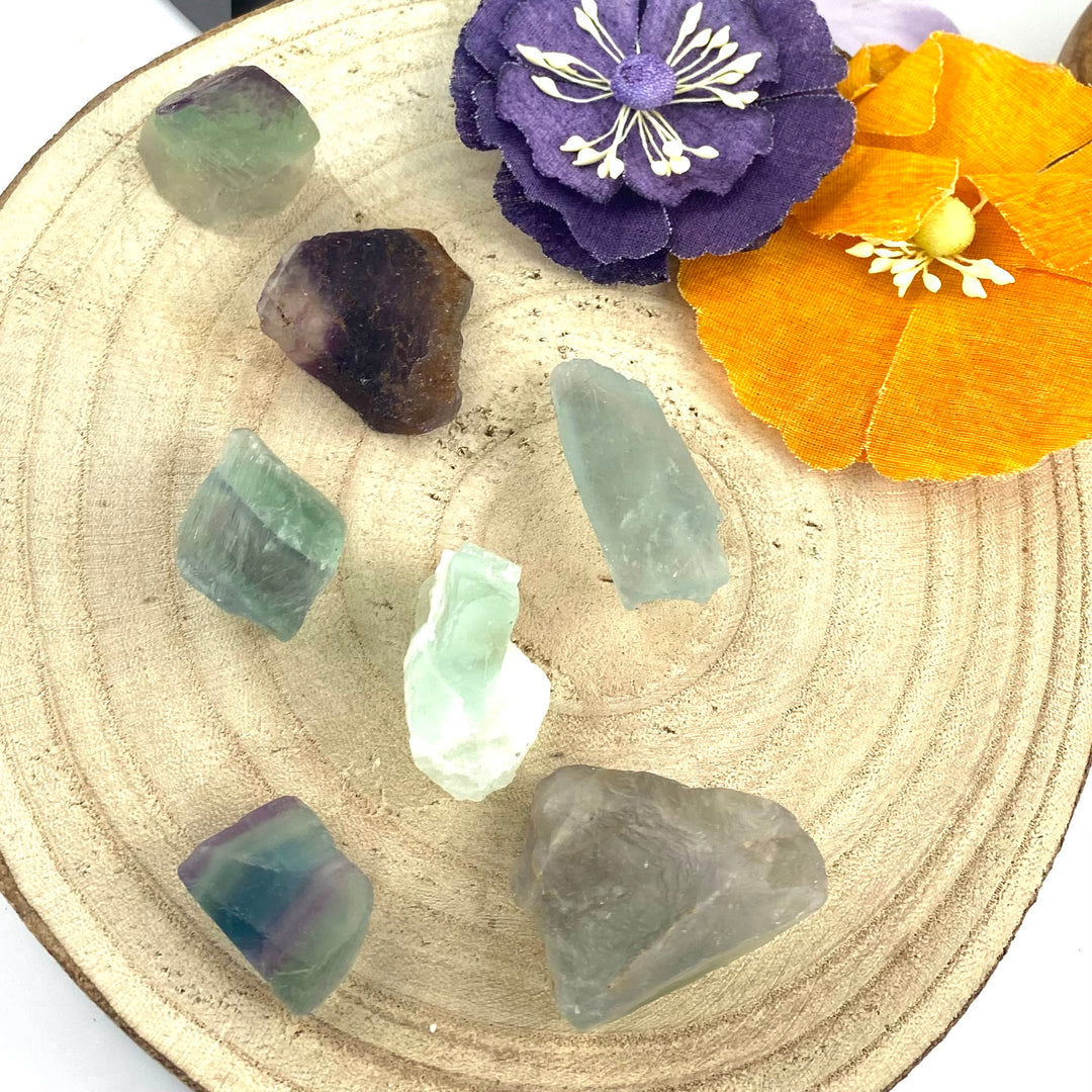 Fluorite Rough Chunk Stones, Choose Size, Choose Quantity Fluorite Rough Chunk Stones for Décor or Crystal Grids - Keja Designs Jewelry