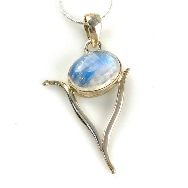 Moonstone Sterling Silver Vortex Pendant - Keja Designs Jewelry