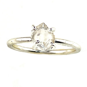 Herkimer Diamond Sterling Silver Solitaire Ring - Keja Designs Jewelry