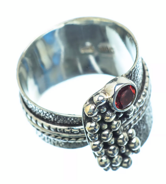 Garnet Adjustable Sterling Silver Ring - Keja Designs Jewelry