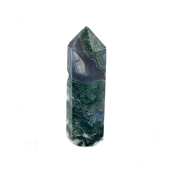 Natural Moss Agate Crystal Tower Obelisks, Healing Crystals, miss Agate for Décor - Keja Designs Jewelry