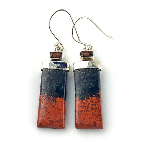 Sonora Sunrise & Garnet Sterling Silver Earrings - Keja Designs Jewelry