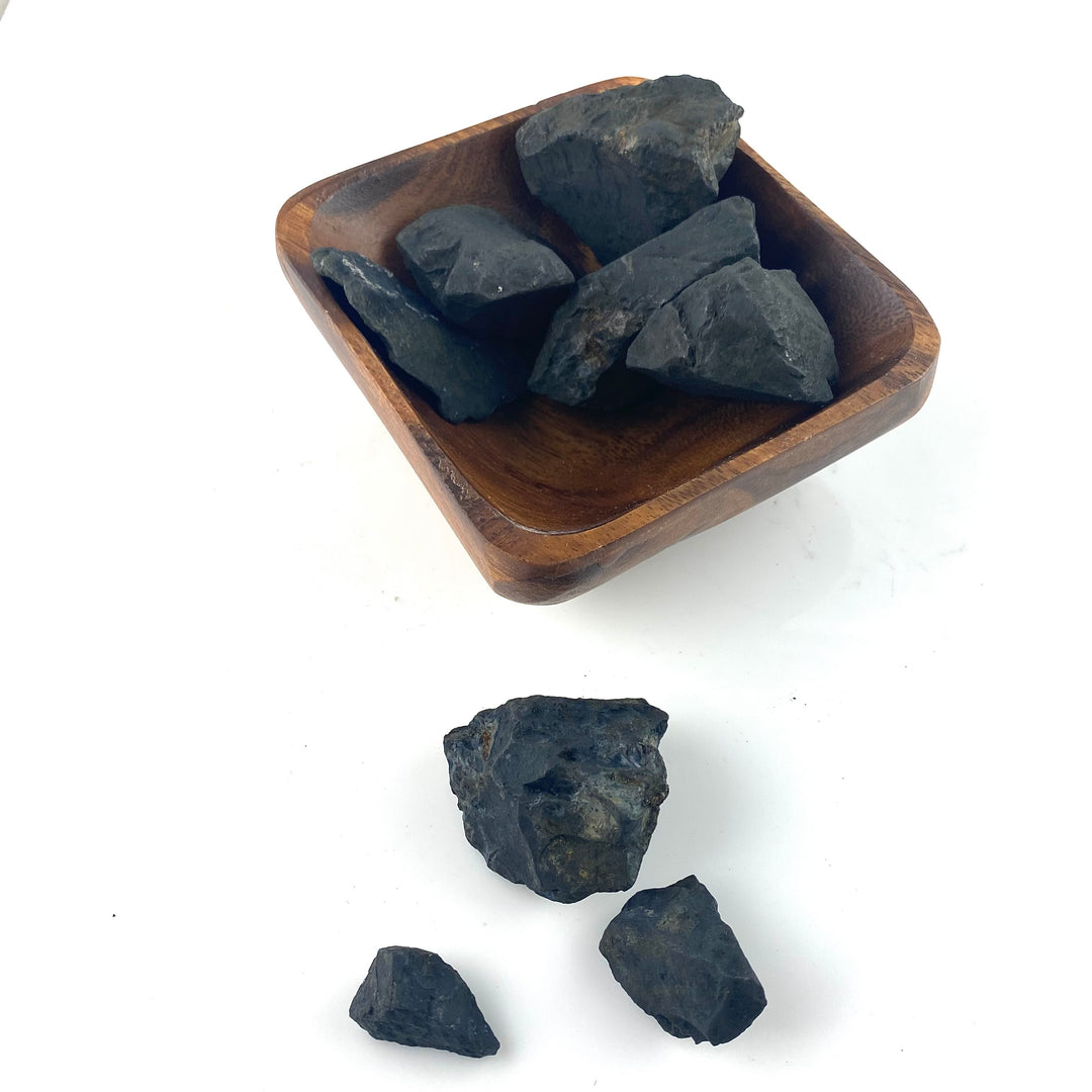 Elite Shungite Rough Stones, Choose Size, Elite Shungite for Décor or Crystal Grids - Keja Designs Jewelry