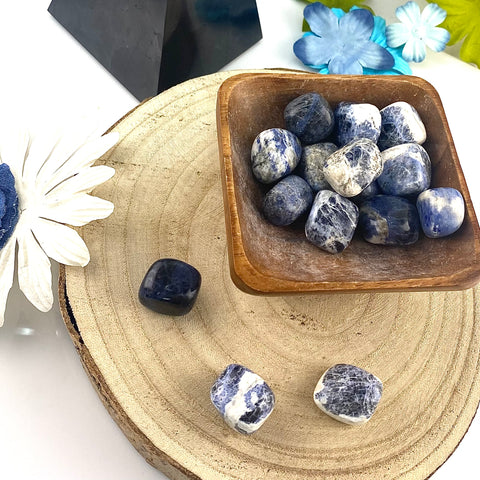 Sodalite Polished Chunk Stones, Choose Quantity, Sodalite Polished Crystal for Décor or Crystal Grids - Keja Designs Jewelry