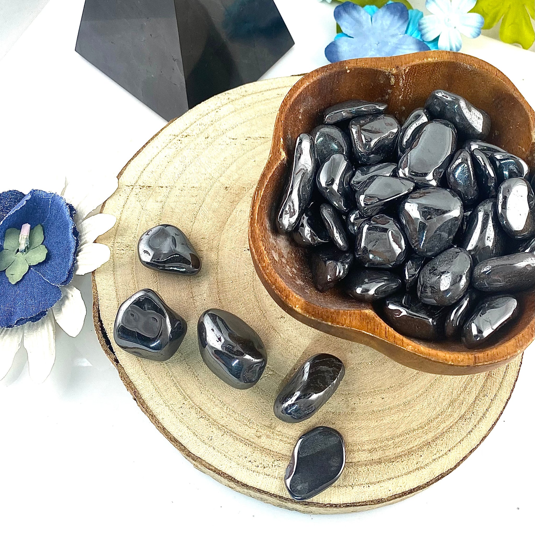 Hematite Polished Chunk Stones, Choose Quantity, Polished Hematite for Décor or Crystal Grids - Keja Designs Jewelry