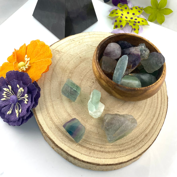 Fluorite Rough Chunk Stones, Choose Size, Choose Quantity Fluorite Rough Chunk Stones for Décor or Crystal Grids - Keja Designs Jewelry