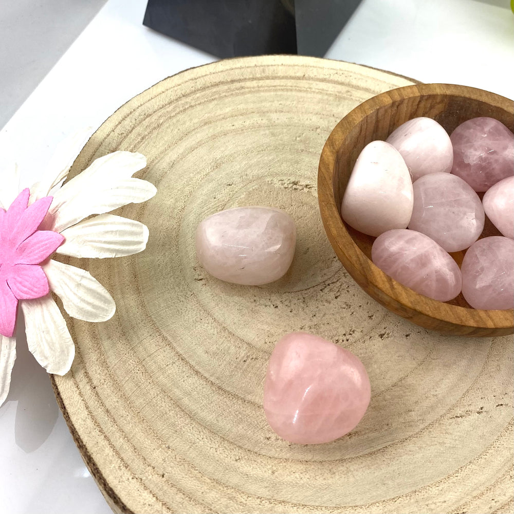 Pink Rose Quartz Polished Chunk Stones,  Choose Quantity, Rose Quartz for Décor or Crystal Grids - Keja Designs Jewelry