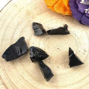 Obsidian Rough Chunk Stones, Choose Size, Choose Quantity, Obsidian Rough Crystal for Décor or Crystal Grids - Keja Designs Jewelry
